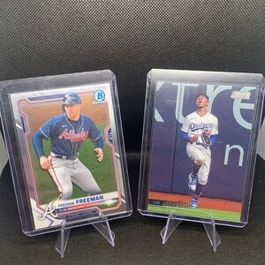Freddie Freeman Mookie Betts MLB LA Dodgers Topps Bowman Cheome Protective Cases